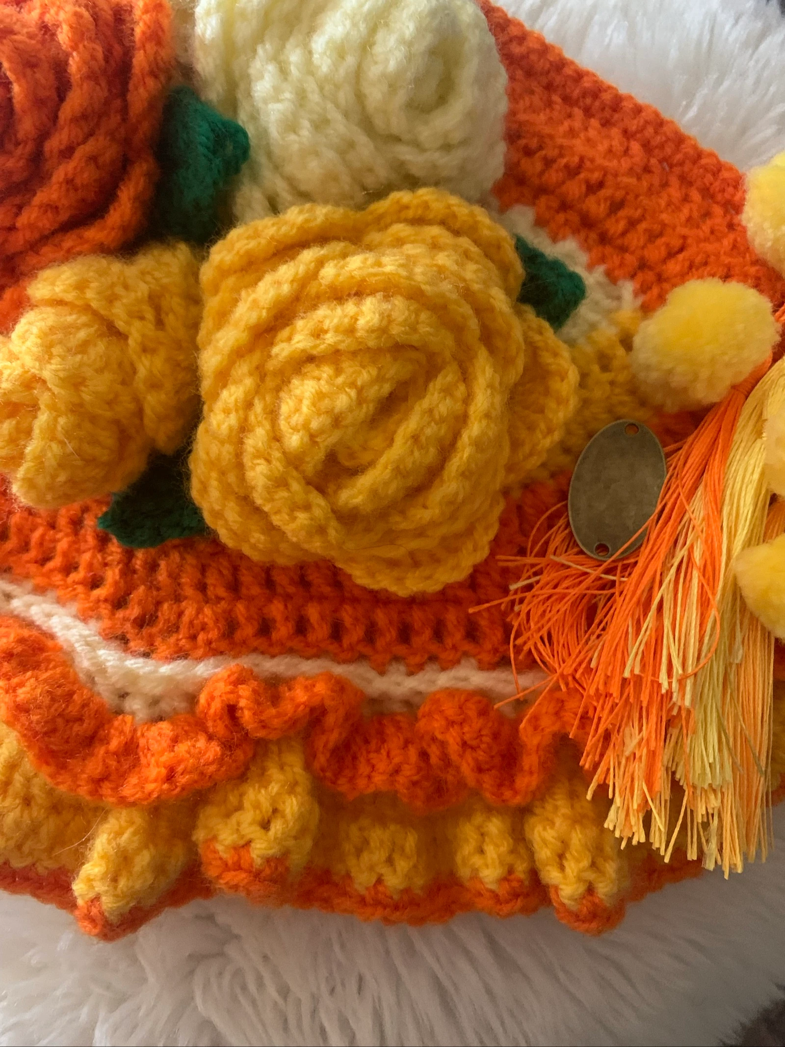 Mand/Tas Orange Rose. Made By Anne. SALE! – photo 4